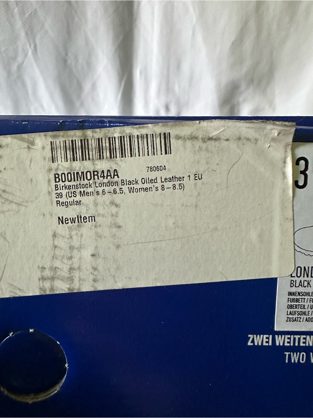 Birkenstock London BS Black Oiled Leather Clogs EU 39 US 8 Regular New Box - Picture 8 of 9